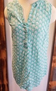 Boho Arrow Print Tunic Top M